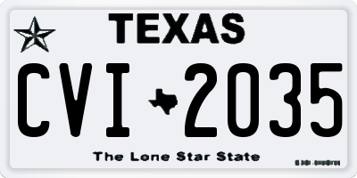 TX license plate CVI2035