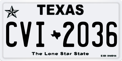TX license plate CVI2036