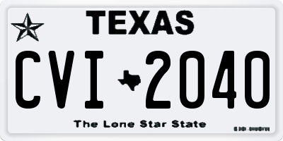 TX license plate CVI2040