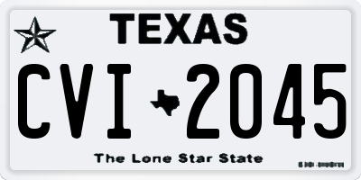 TX license plate CVI2045