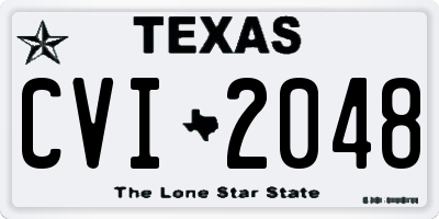 TX license plate CVI2048