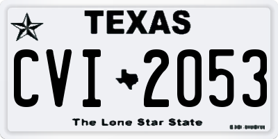 TX license plate CVI2053