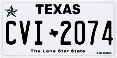 TX license plate CVI2074