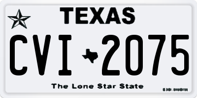 TX license plate CVI2075
