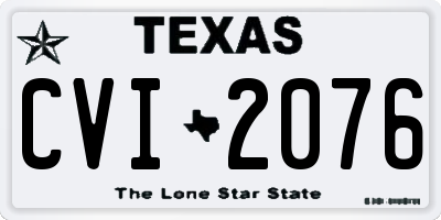 TX license plate CVI2076