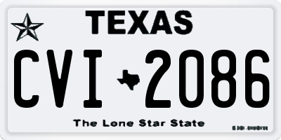 TX license plate CVI2086