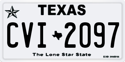 TX license plate CVI2097