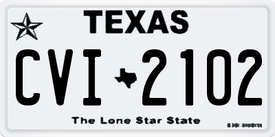 TX license plate CVI2102