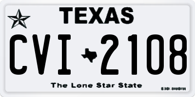 TX license plate CVI2108