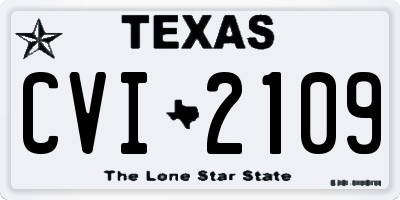 TX license plate CVI2109