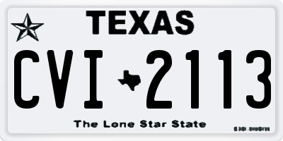 TX license plate CVI2113