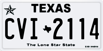 TX license plate CVI2114