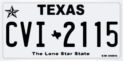 TX license plate CVI2115