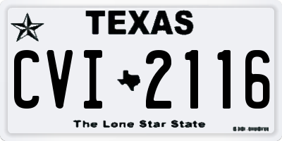 TX license plate CVI2116