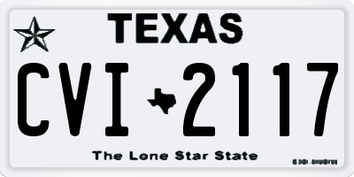 TX license plate CVI2117