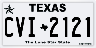 TX license plate CVI2121