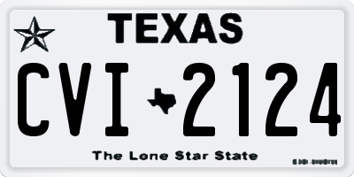 TX license plate CVI2124