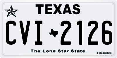 TX license plate CVI2126