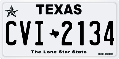 TX license plate CVI2134