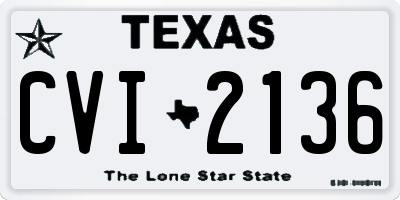 TX license plate CVI2136