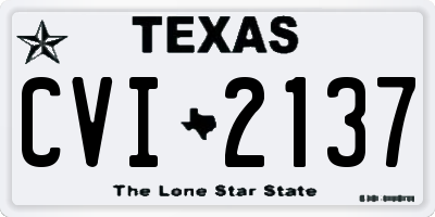 TX license plate CVI2137