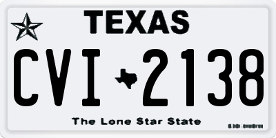 TX license plate CVI2138