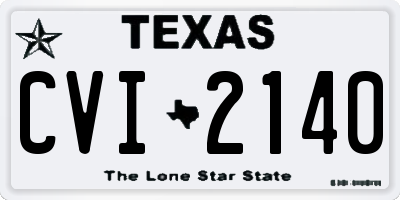 TX license plate CVI2140