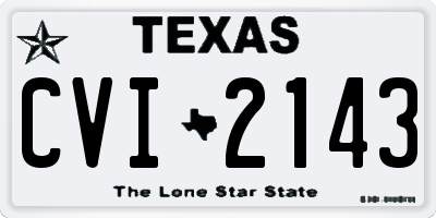 TX license plate CVI2143