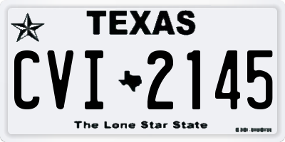 TX license plate CVI2145