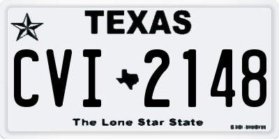 TX license plate CVI2148