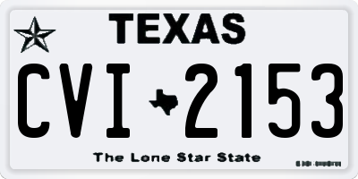 TX license plate CVI2153