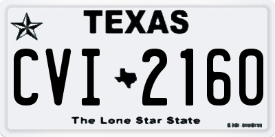 TX license plate CVI2160