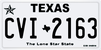 TX license plate CVI2163