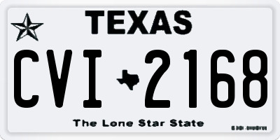 TX license plate CVI2168