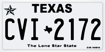 TX license plate CVI2172