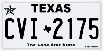 TX license plate CVI2175