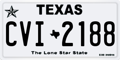 TX license plate CVI2188