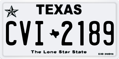 TX license plate CVI2189