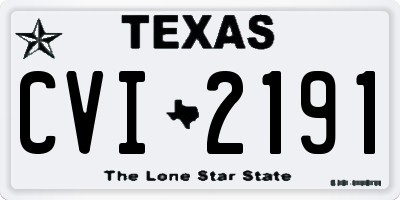 TX license plate CVI2191