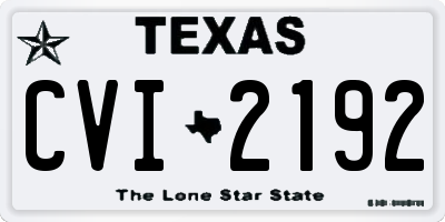 TX license plate CVI2192