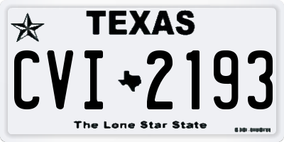 TX license plate CVI2193