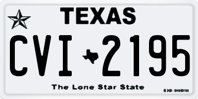 TX license plate CVI2195