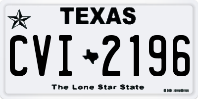 TX license plate CVI2196