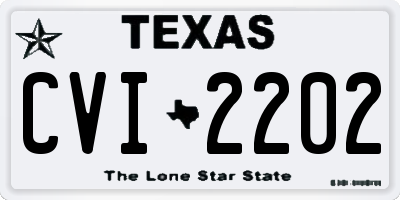 TX license plate CVI2202