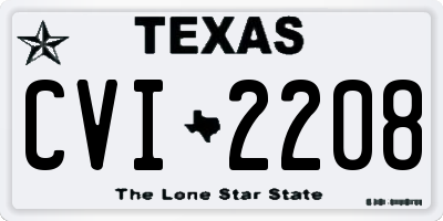 TX license plate CVI2208