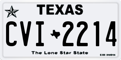 TX license plate CVI2214