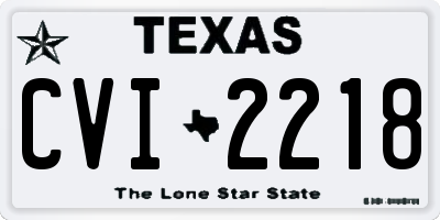 TX license plate CVI2218
