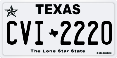 TX license plate CVI2220