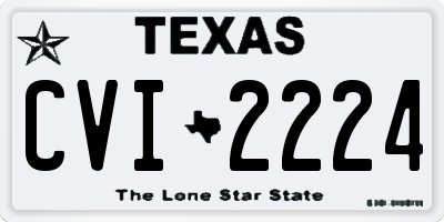 TX license plate CVI2224