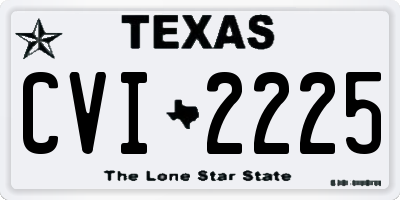TX license plate CVI2225